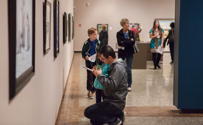 tour guide at an art museum