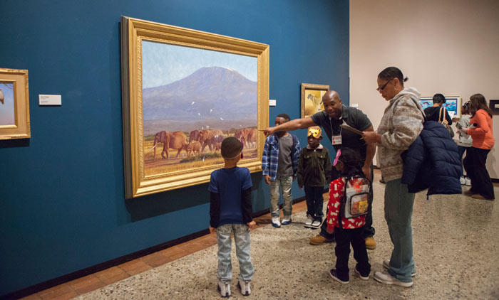 tour guide at an art museum